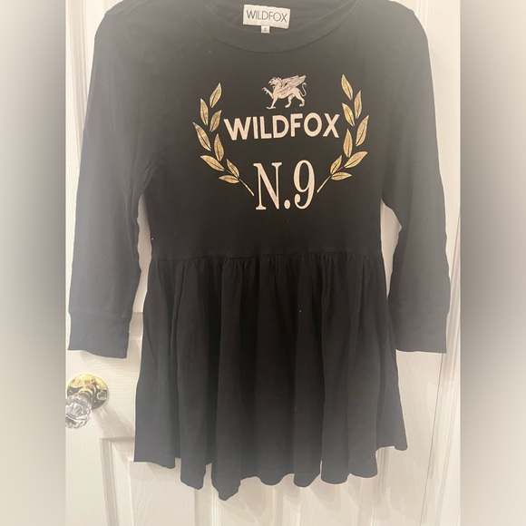 Wildfox Black Long Sleeves dress with Wildfox label in the front - Picture 3 of 6